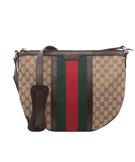 gucci canvas crossbody bag